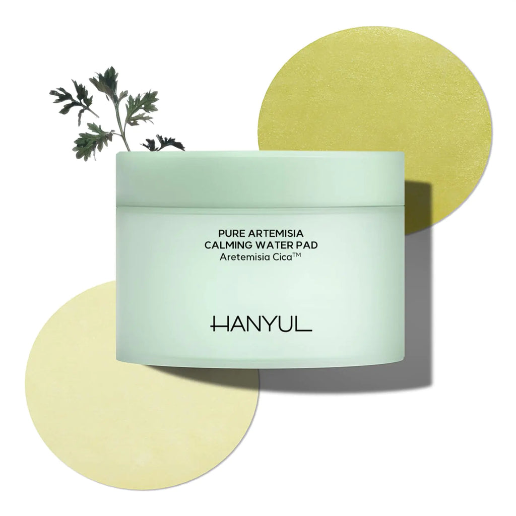 HANYUL Pure Artemisia (Mugwort) Calming Toner Pads | Deep Moisturizing and Quick Soothing Herb Extracts with Cica Korean Pre-makeup Skincare Redness Relief Masks 60 Sheets 5.74 Fl Oz