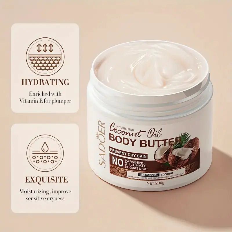 Coconut Moisturizing Body Butter for Dry Skin Care