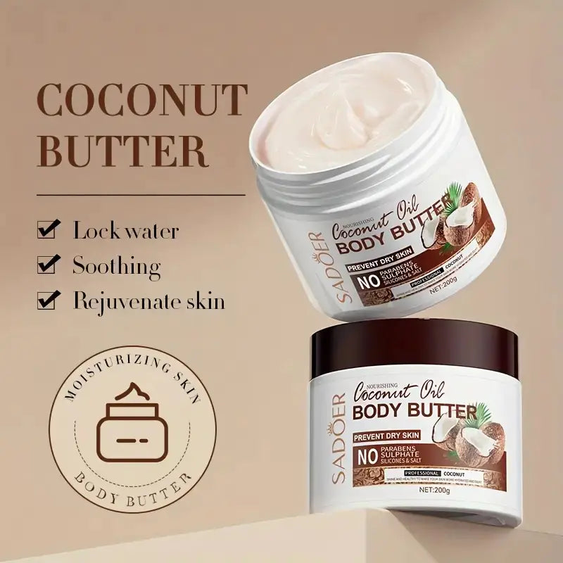 Coconut Moisturizing Body Butter for Dry Skin Care