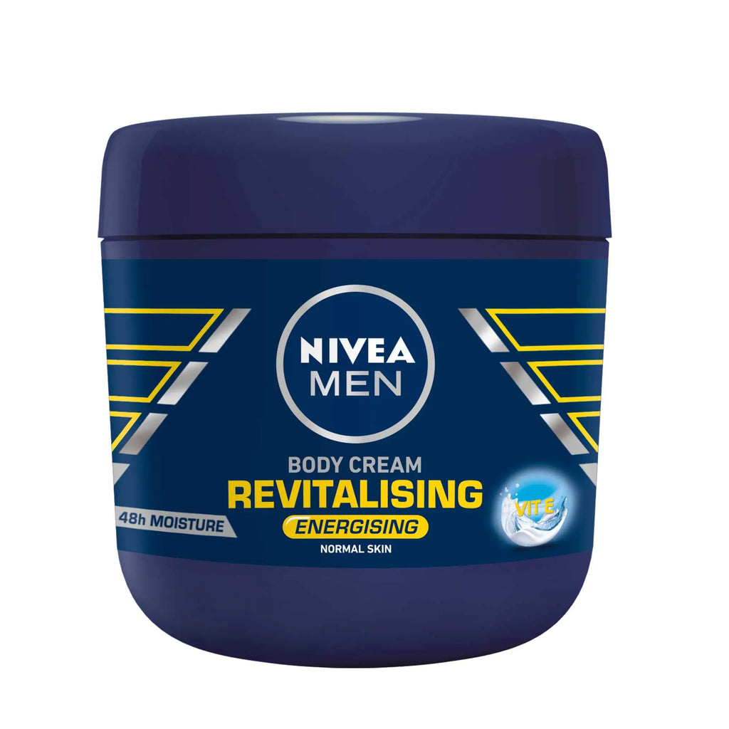 Nivea Men Body Cream Revitalising Body Cream 13.5oz with caring Vitamin E- for a revitalised skin feeling